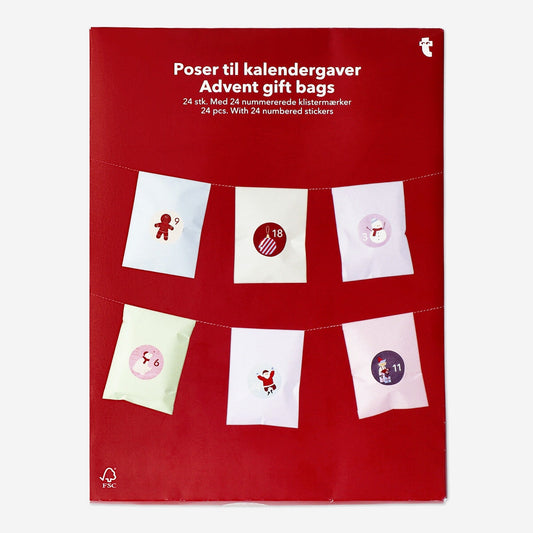 Advent Geschenkzakjes - 24 stuks