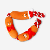 Pet toy - String of Christmas sausages