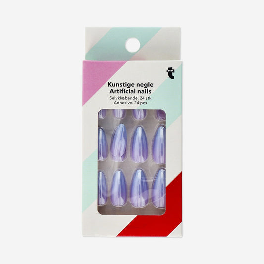 Articifial nails set - Holographic design