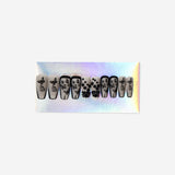 Artificial nails set - Black moths with stones design personal_care Flying Tiger Copenhagen 