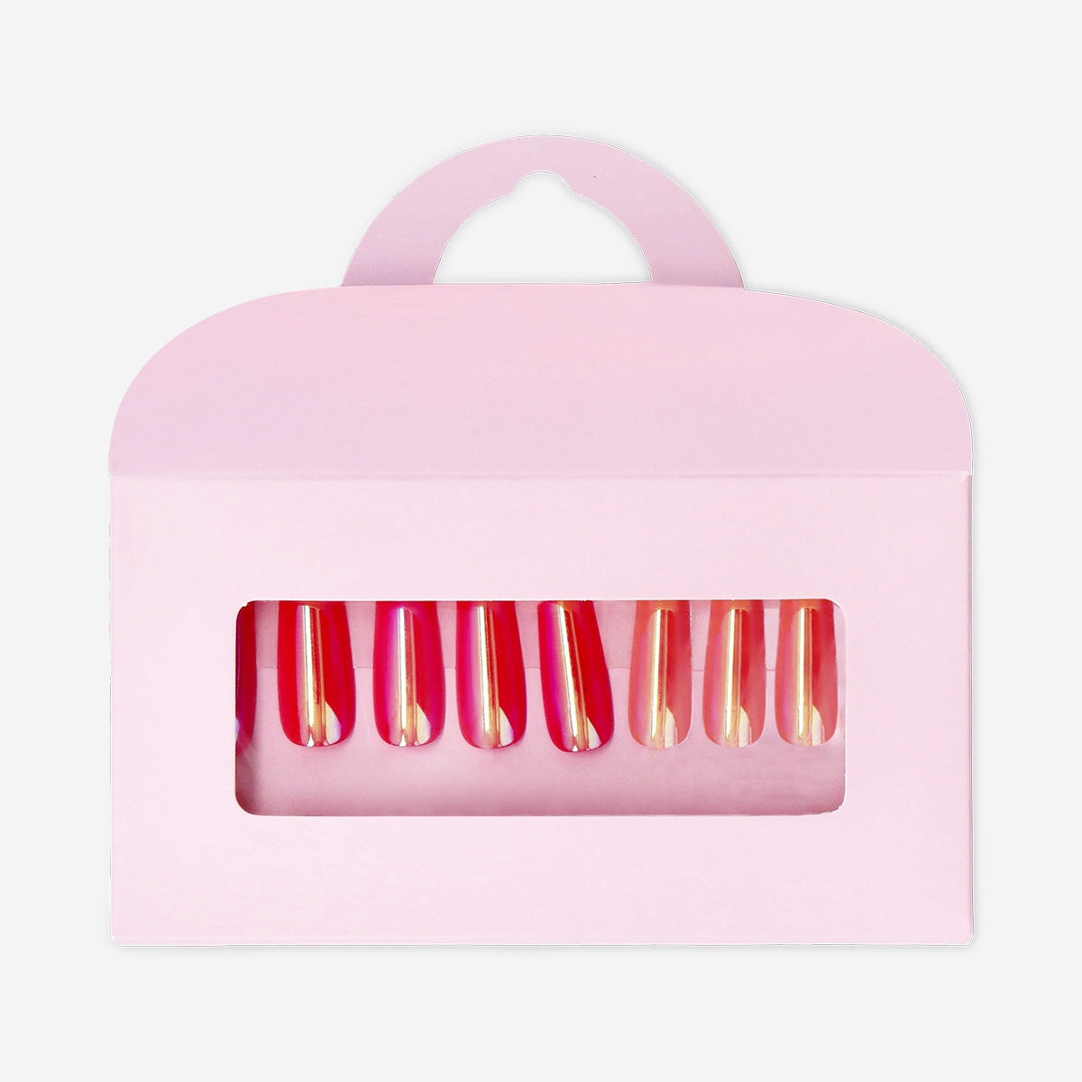 Artificial nails set - Pink iridescent design Personal care Flying Tiger Copenhagen 