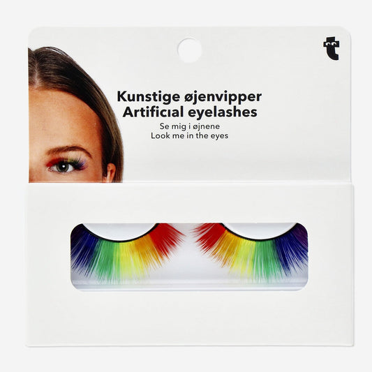 Artificial rainbow eyelashes