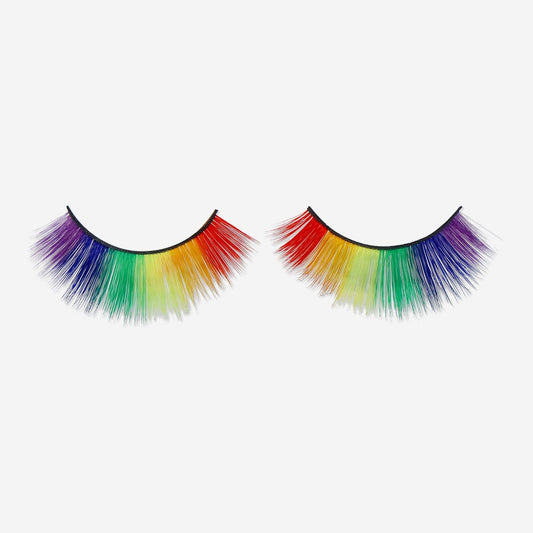 Artificial rainbow eyelashes
