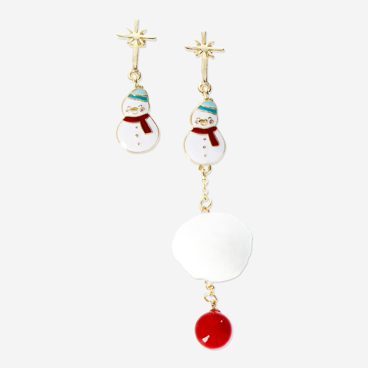 Asymmetrical Earrings with Snowmen Personal care Flying Tiger Copenhagen 