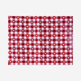 Tablecloth with checks and hearts - 140x220 cm