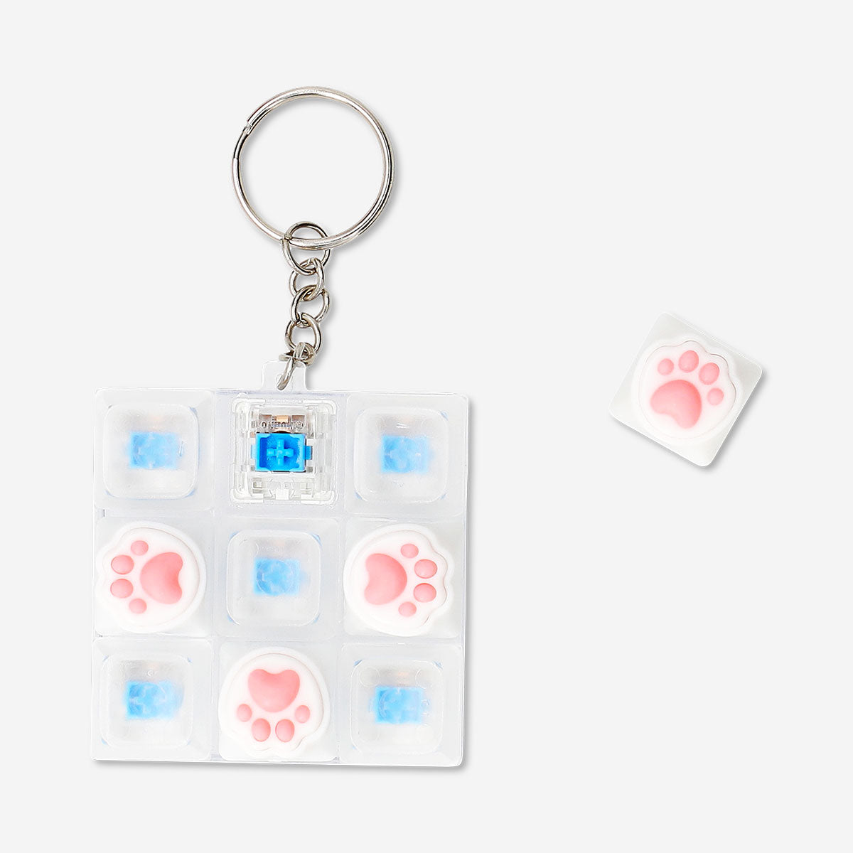 Transparent clicking toy keyring from Flying Tiger Copenhagen, featuring a compact, durable gadget with tactile clicking buttons.