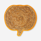 Woven cattail pumpkin placemat, 33 cm, Flying Tiger Copenhagen kitchen decor, featuring a textured pumpkin design for autumn table setting.