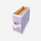 Purple Flying Tiger Copenhagen storage basket with 8 compartments, measuring 13x30 cm, used for organizing home essentials.