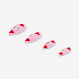 Artificial nails set - Red hearts