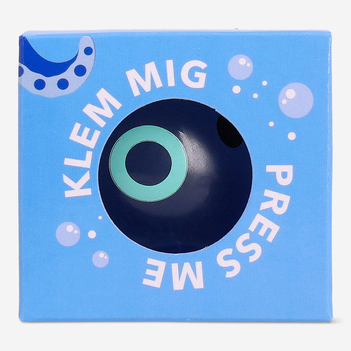 Blue octopus press me toy gadget by Flying Tiger Copenhagen, featuring a soft, squishy design with tentacle pressing points.