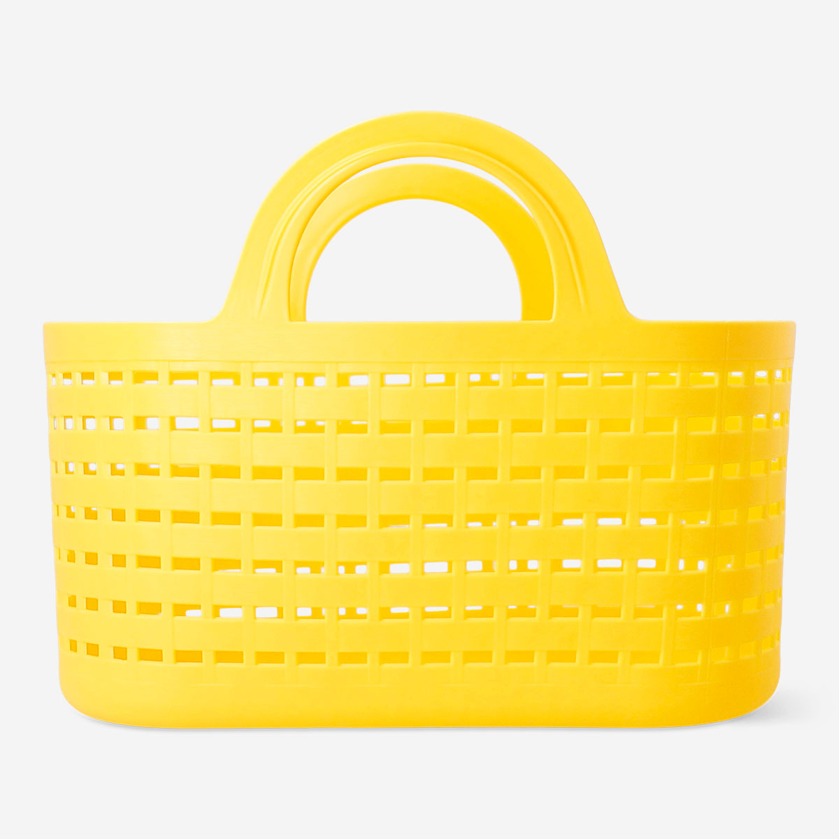 Yellow Flying Tiger Copenhagen basket with handles, 23x30 cm, used for home storage or organization.