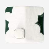 LED ceramic gingerbread house in green - 9 cm