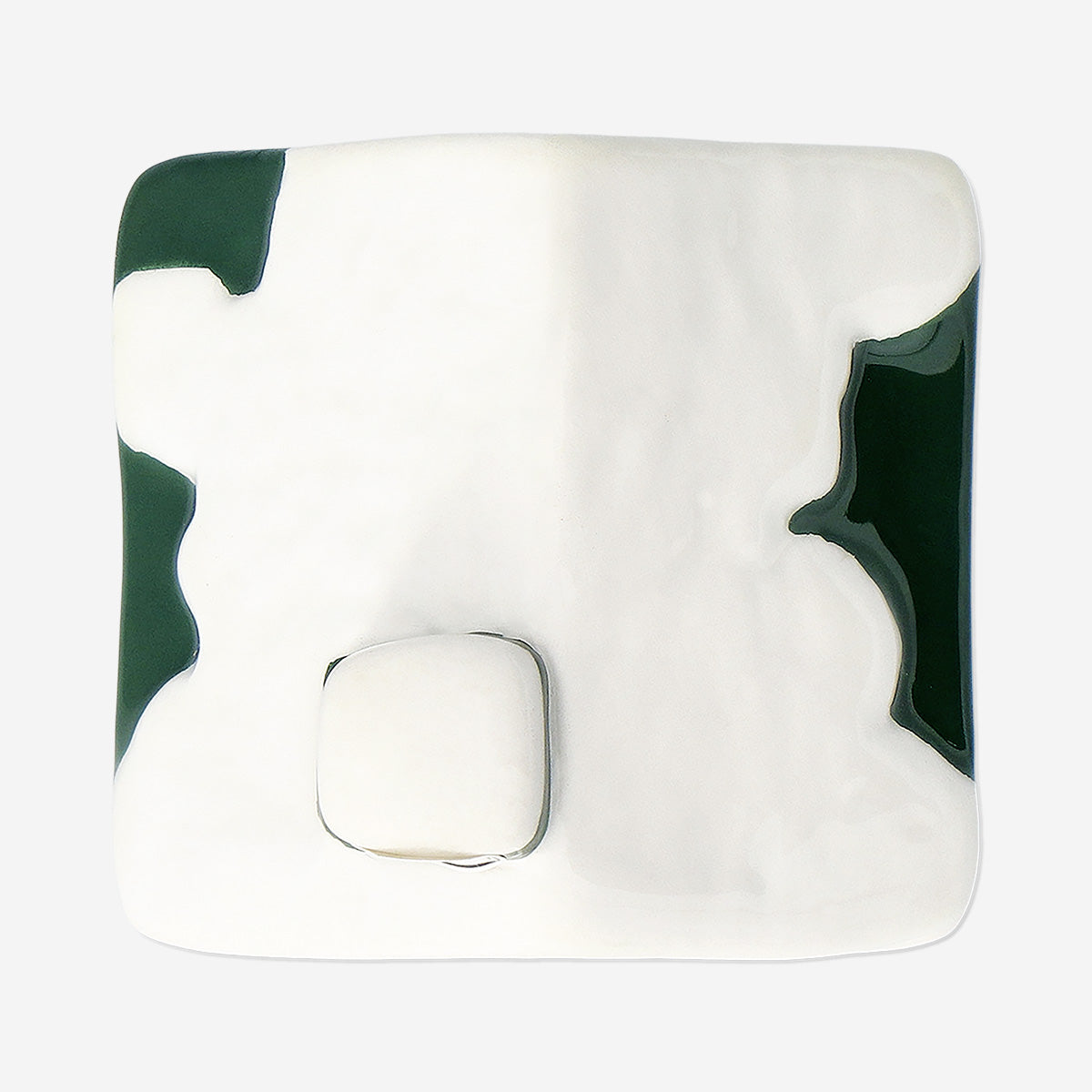 LED ceramic gingerbread house in green - 9 cm