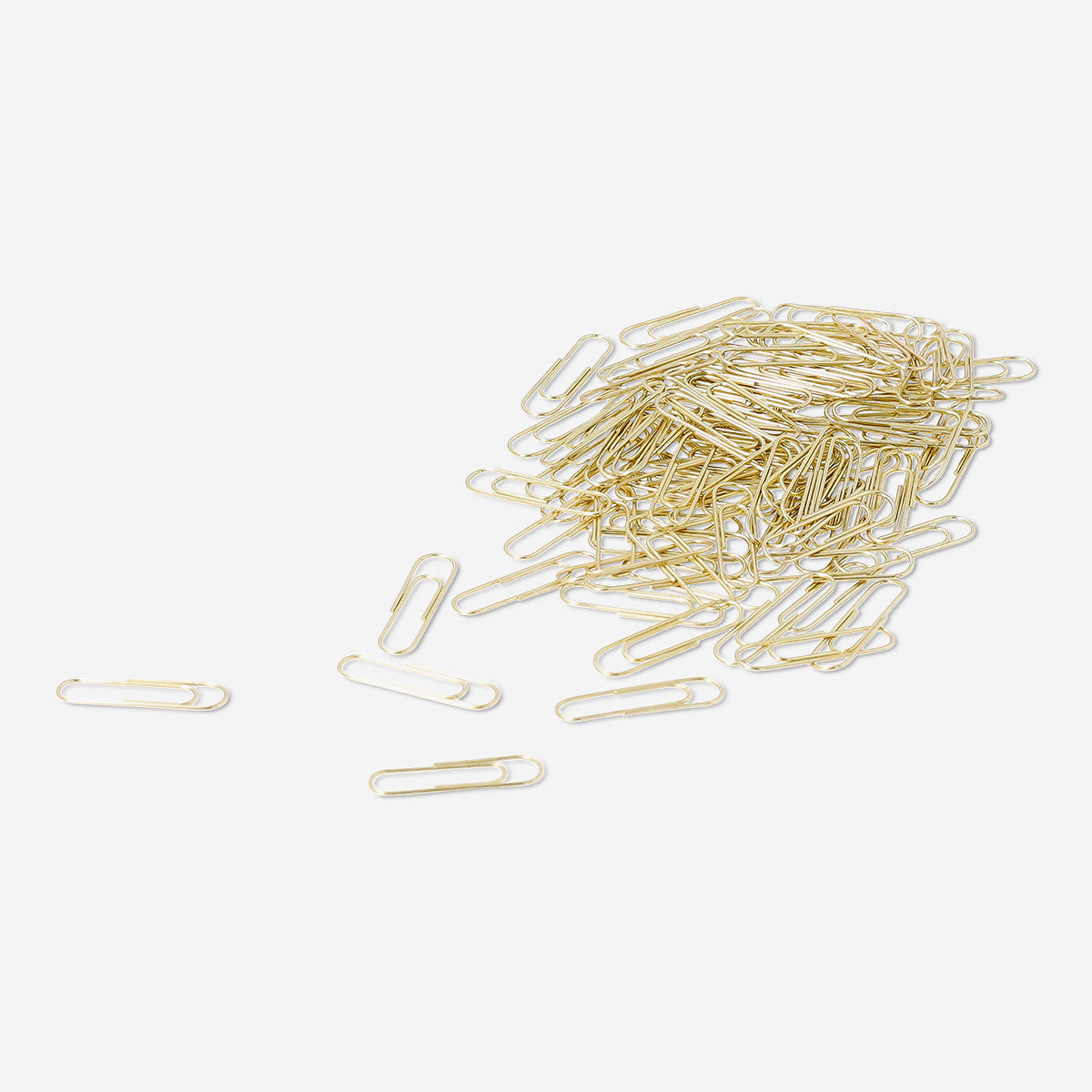 Set of 100 office paper clips from Flying Tiger Copenhagen, metallic binder clips for organizing papers.