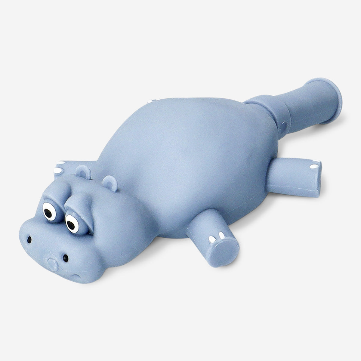 Blue hippo balloon animal toy by Flying Tiger Copenhagen, featuring a playful, colorful design and animal-shaped balloon sculpture.