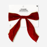 Big red velvet bow, 17 cm, designed for office decor, by Flying Tiger Copenhagen, shown on a clean background.