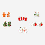Set of ear studs - Christmas characters
