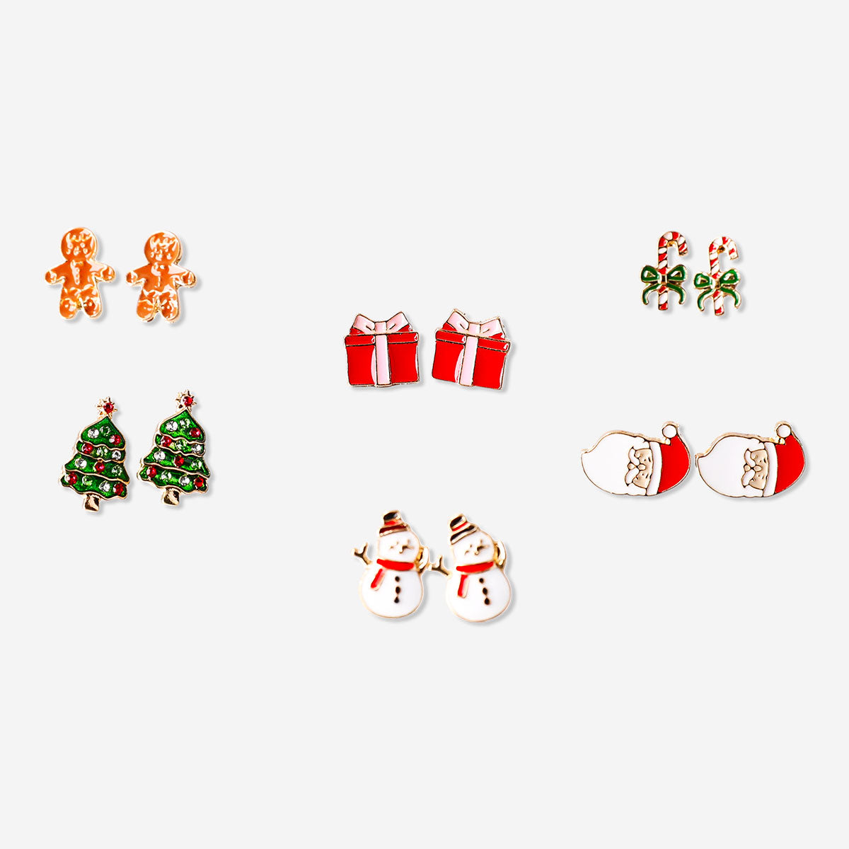 Set of ear studs - Christmas characters
