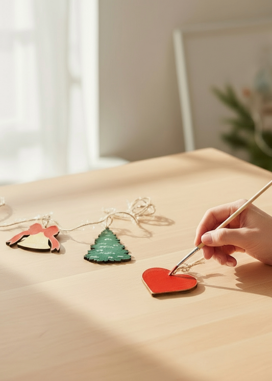 DIY wooden Christmas garland