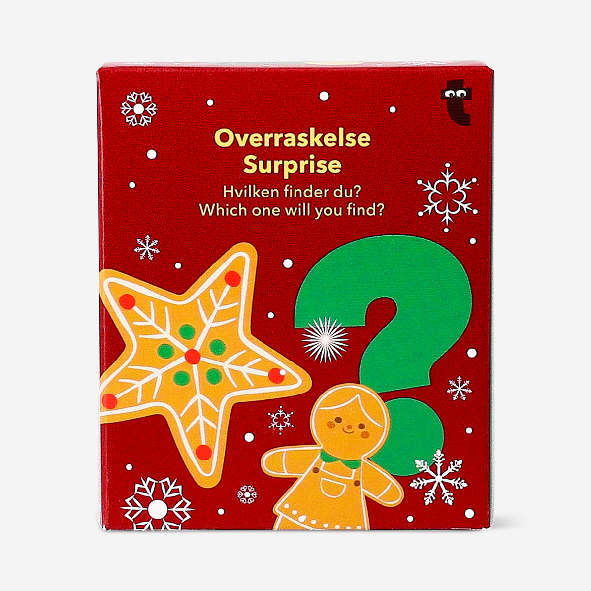 Flying Tiger Copenhagen gingerbread cookie toy collectible surprise, featuring a playful gingerbread cookie figure.