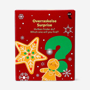 Flying Tiger Copenhagen gingerbread cookie toy collectible surprise, featuring a playful gingerbread cookie figure.