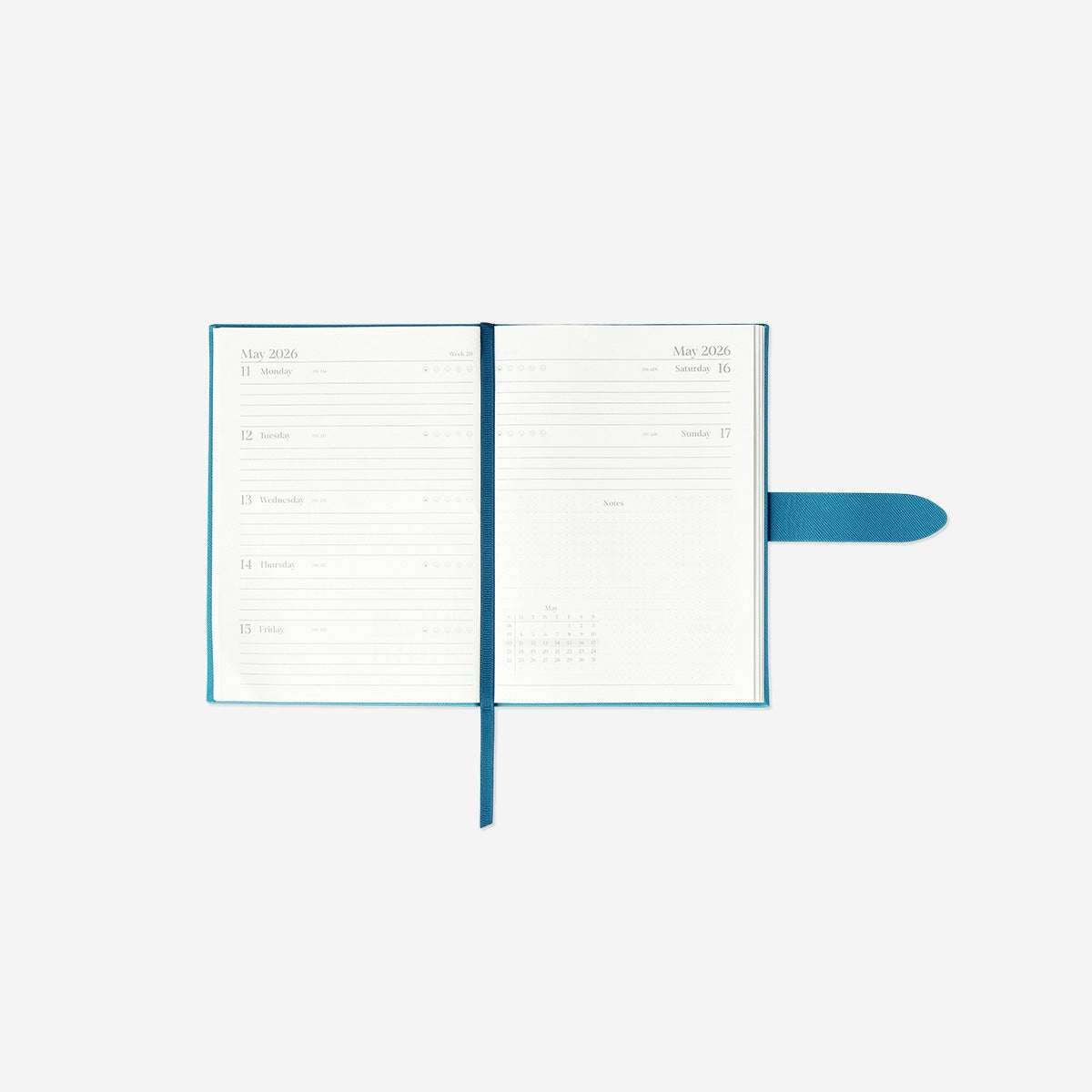 B6 Teal weekly diary - English office Flying Tiger Copenhagen 