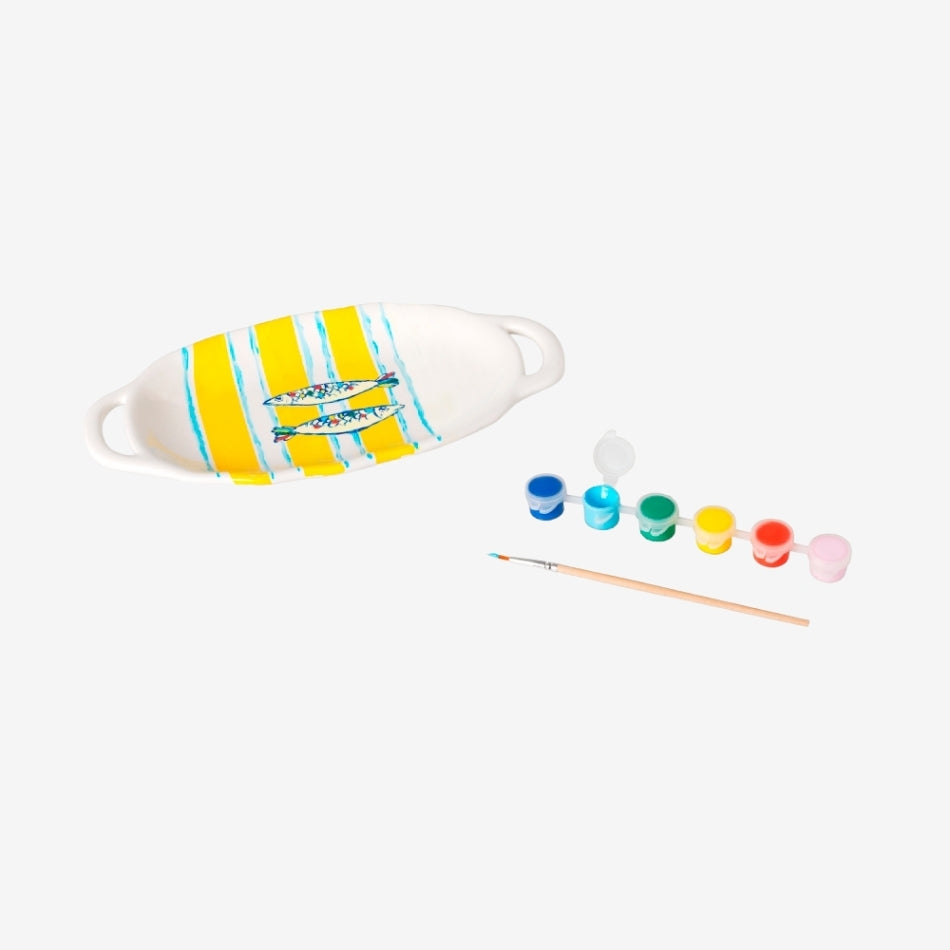 DIY ceramic tray by Flying Tiger Copenhagen, 15x26 cm, featuring a smooth surface and stylish design for craft projects.
