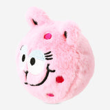Pink leopard cuddly ball toy from Flying Tiger Copenhagen, soft plush with leopard print pattern, ideal for kids and play.