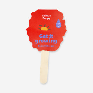 Home grow kit for poppy flowers by Flying Tiger Copenhagen, includes seeds, soil, and container for planting at home.