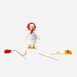 Colorful DIY crochet duck hobby craft from Flying Tiger Copenhagen, featuring detailed crochet stitch work and vibrant design.