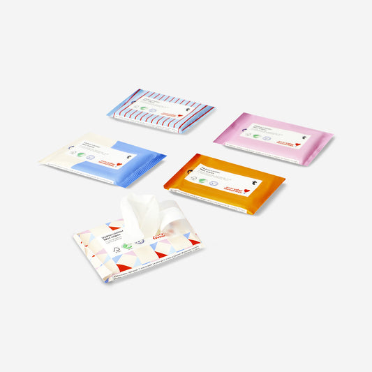 Refreshing wet wipes for face and hands - 5 pcs