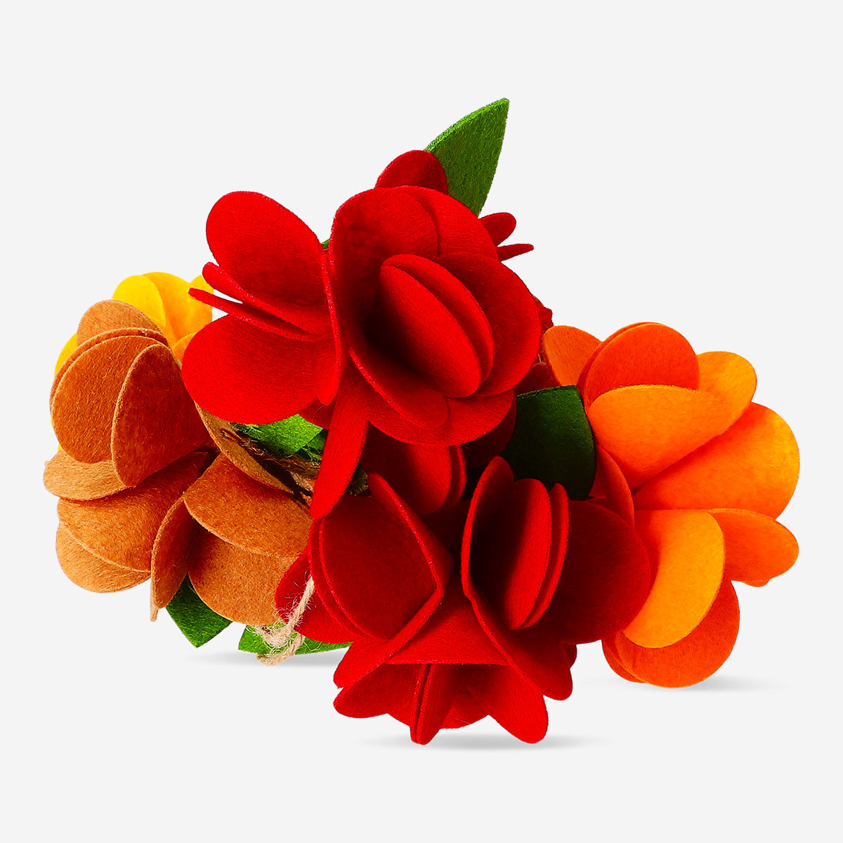 Colorful felt flower garland from Flying Tiger Copenhagen, 200 cm long, ideal for party decorations and festive settings.