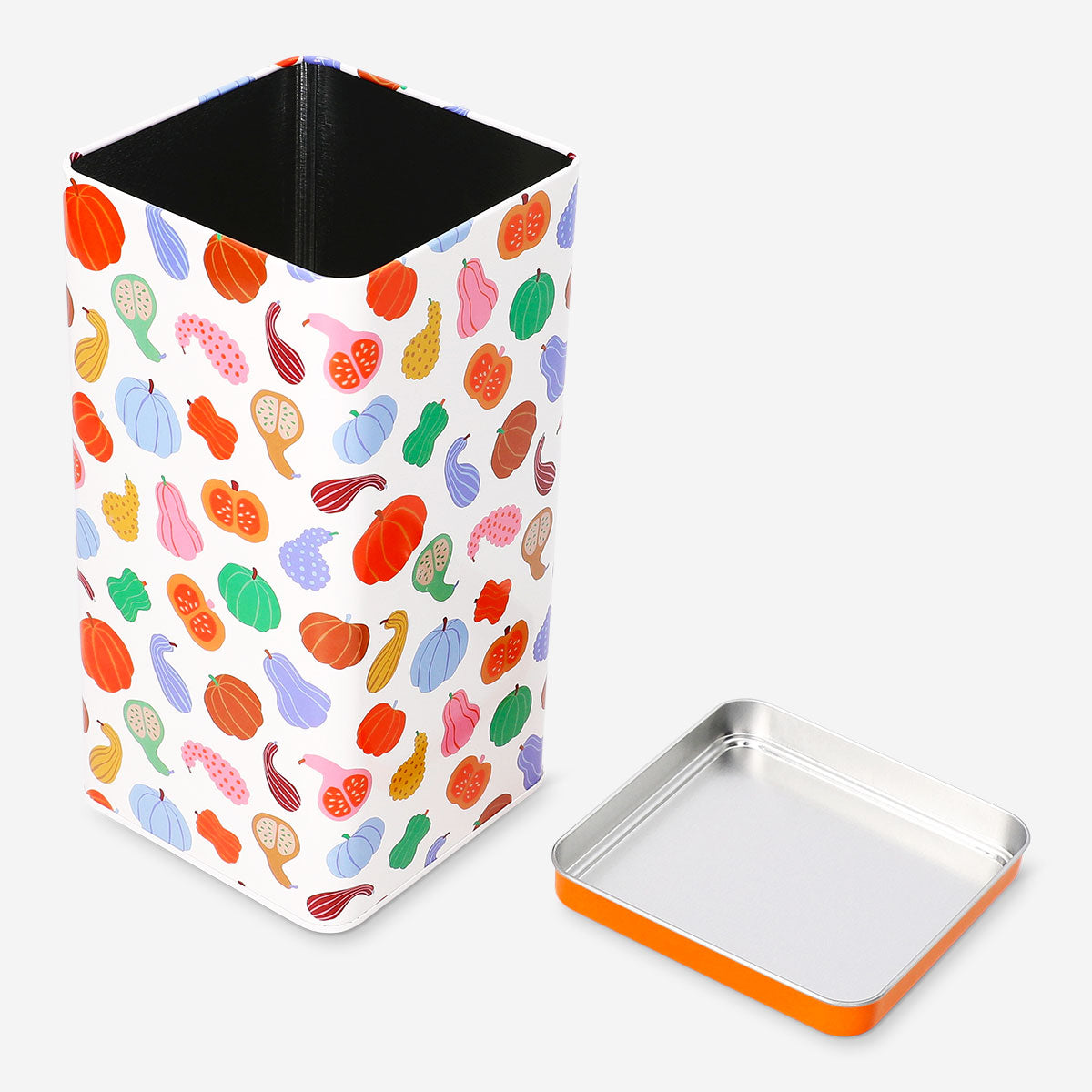 Storage tin with pumpkin print - 21 cm