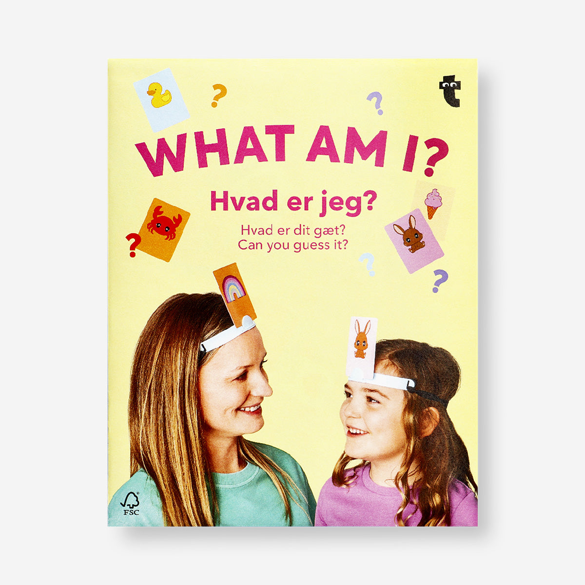 Flying Tiger Copenhagen What am I? game featuring colorful game pieces and game board for fun family play.