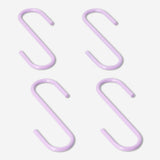 Two blue Flying Tiger Copenhagen S-hooks for home organization, hanging on a wall or rack.