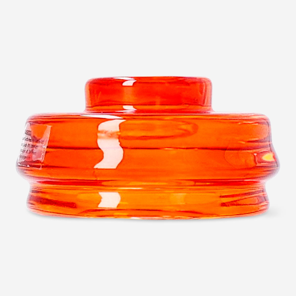 Orange ceramic candle and tealight holder from Flying Tiger Copenhagen, 7 cm tall, designed for home decor and ambient lighting.