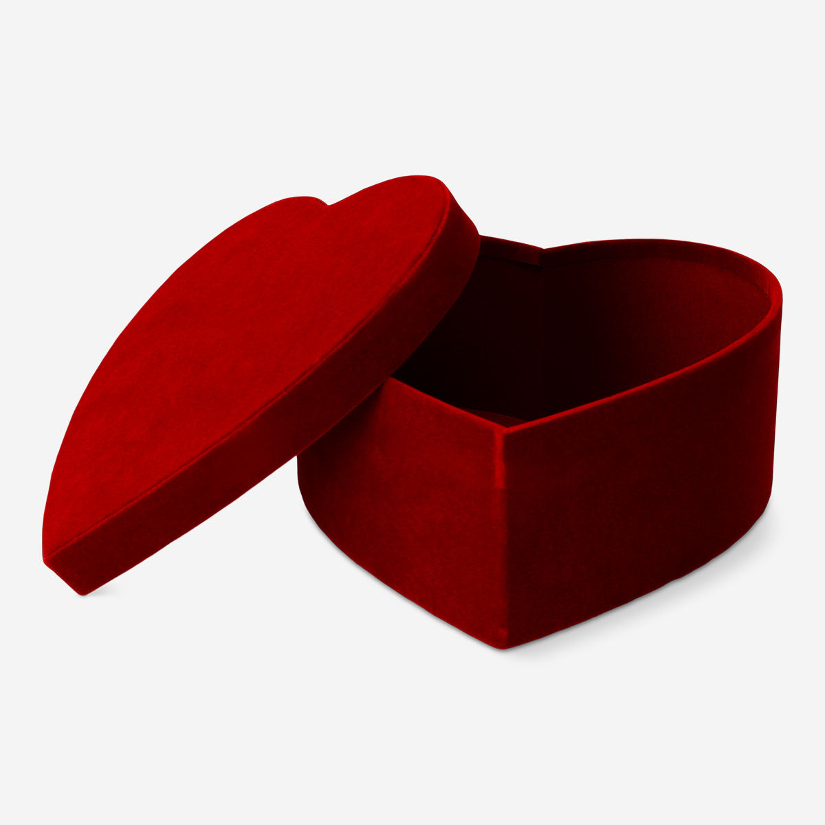 Flying Tiger Copenhagen Bordeaux velvet heart gift box, 17x19 cm, elegant office storage with soft velvet texture and heart design.