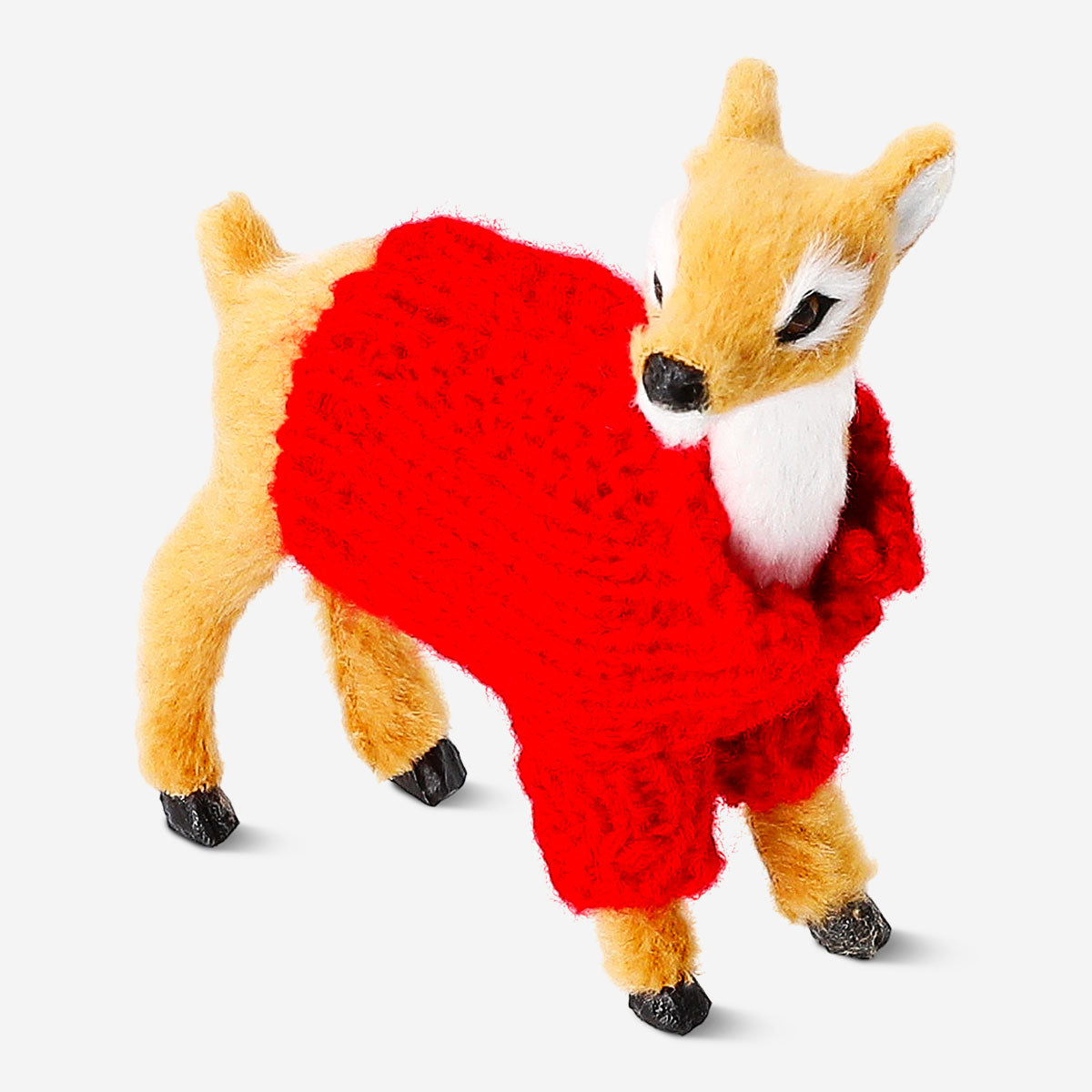 Decorative standing roe deer sculpture from Flying Tiger Copenhagen, 10 cm tall, ideal for home decor accents.