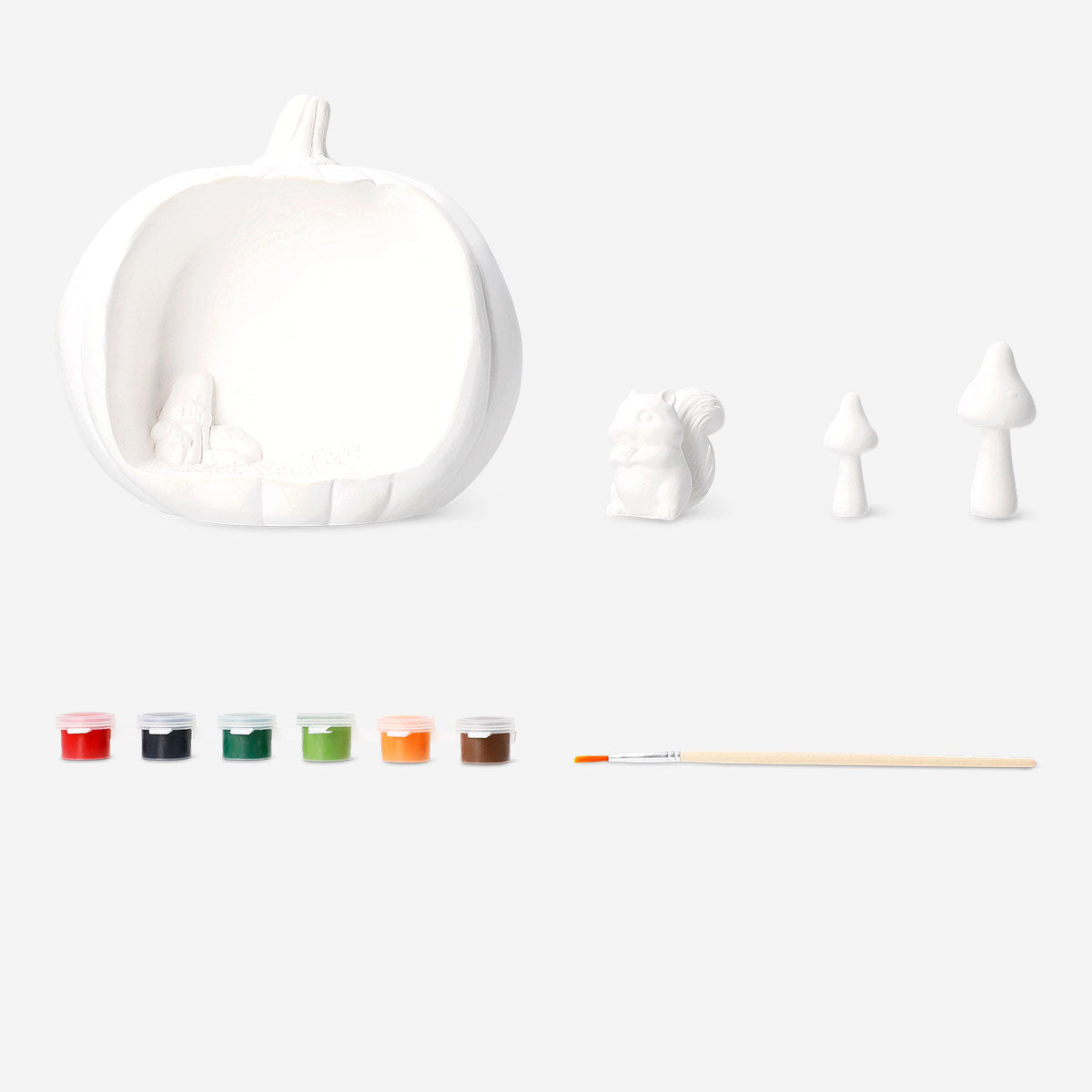 DIY autumn-themed pumpkin figures for crafting, created by Flying Tiger Copenhagen, perfect for seasonal hobby projects.