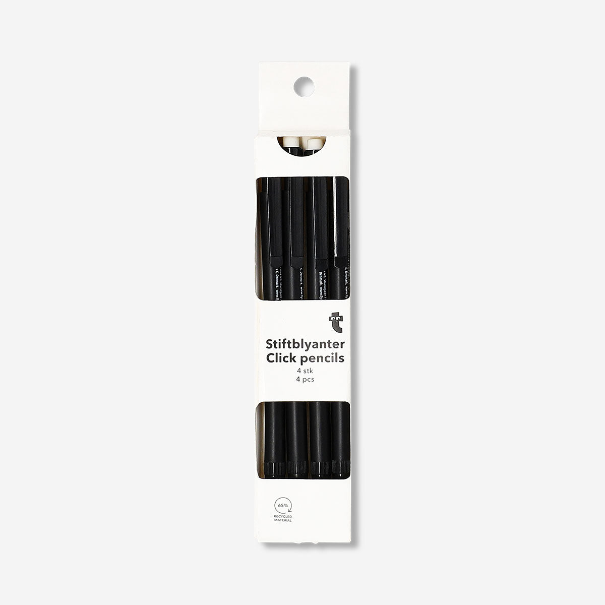 Set of four Flying Tiger Copenhagen propelling pencils for office use, featuring sleek design and easy lead advancement.