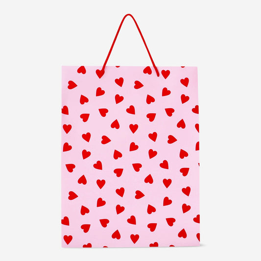 Bag with red hearts