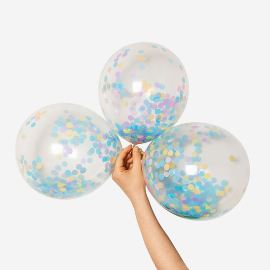 Ballonnen met confetti. 6 stuks