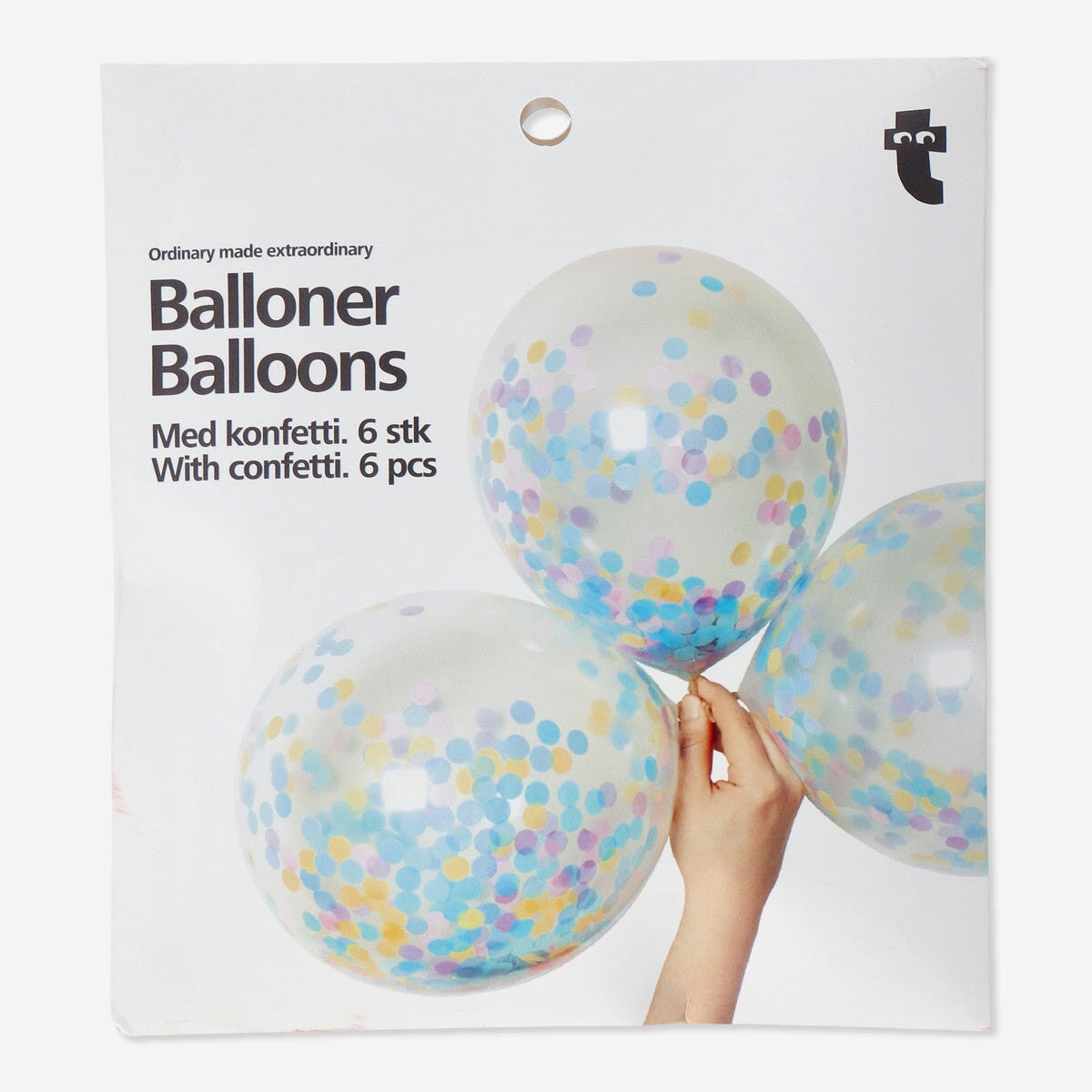 Balloons with confetti. 6 pcs Party Flying Tiger Copenhagen 
