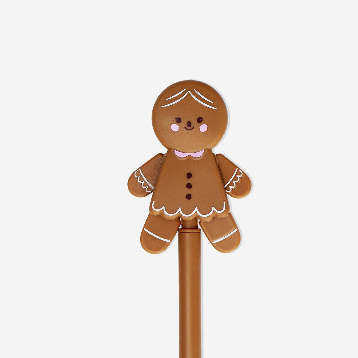 Ballpoint pen with gingerbread man - Black ink Office Flying Tiger Copenhagen 