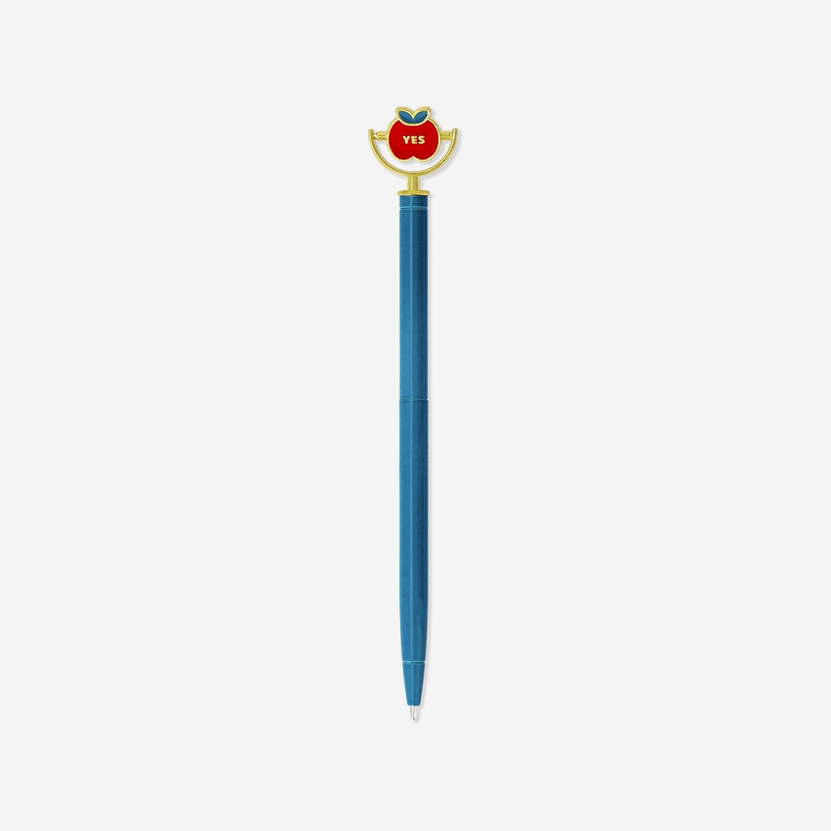 Ballpoint pen with spinning apple - Black ink office Flying Tiger Copenhagen 