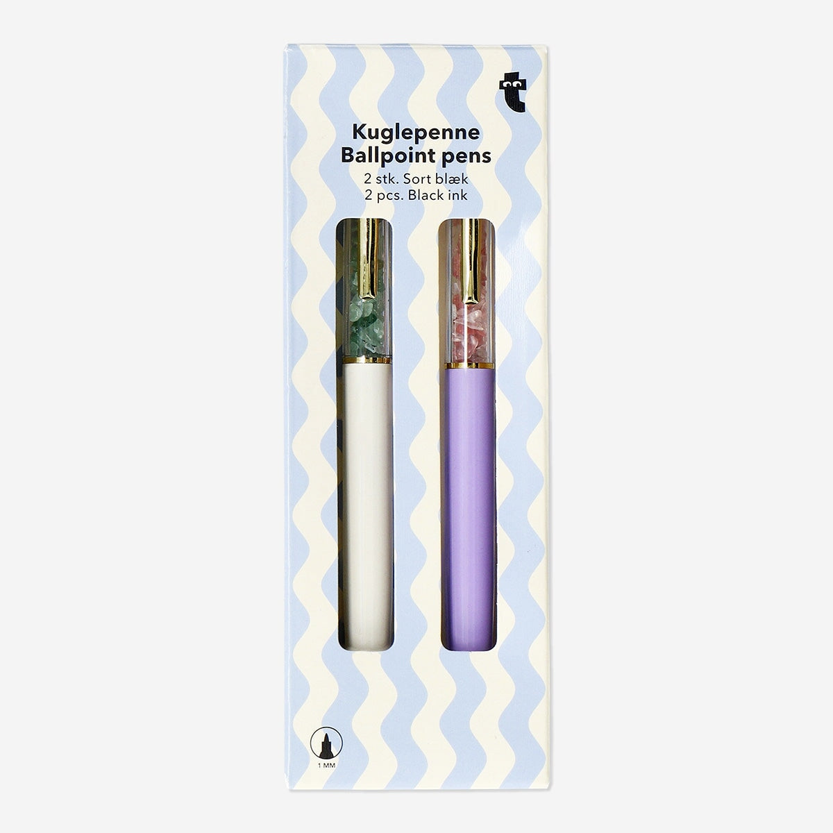 Ballpoint pens with crystals - 2 pcs Office Flying Tiger Copenhagen 