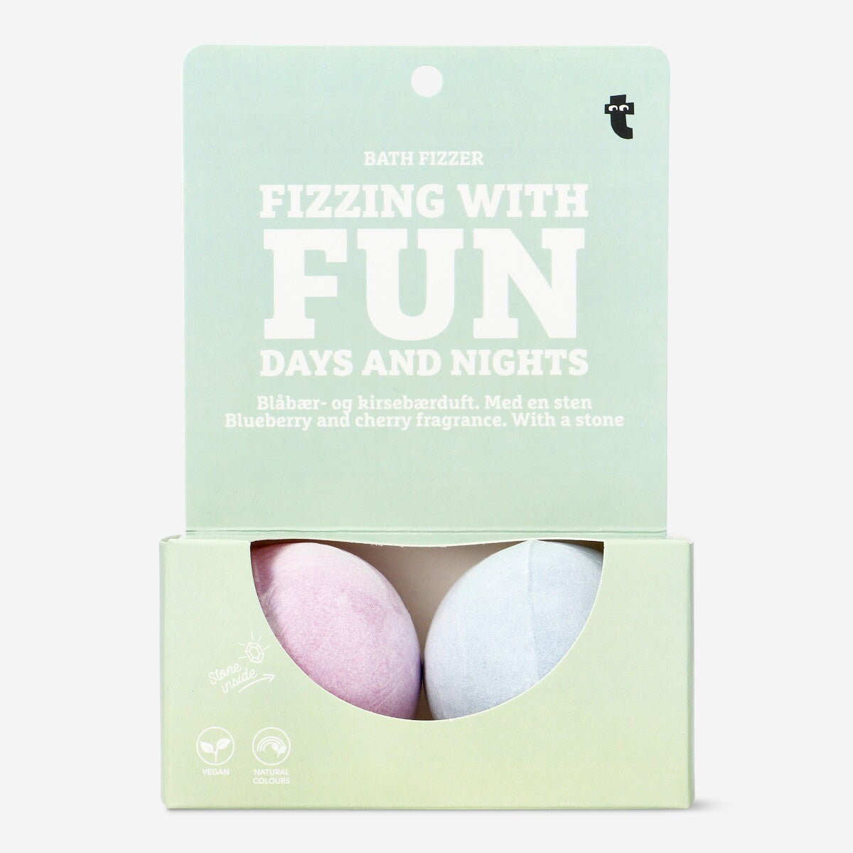 Bath fizzers. 2 pcs. Blueberry and cherry fragrance Personal care Flying Tiger Copenhagen 