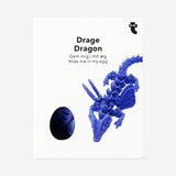 Blue 3D dragon in egg