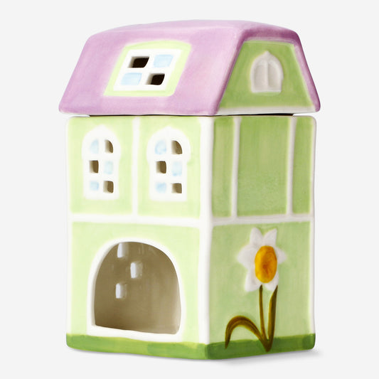 Decorative green house oil diffuser - 12 cm