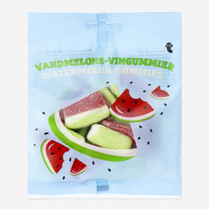 Colorful watermelon gummies from Flying Tiger Copenhagen, soft and chewy fruit-flavored candies in a bright, appetizing display.